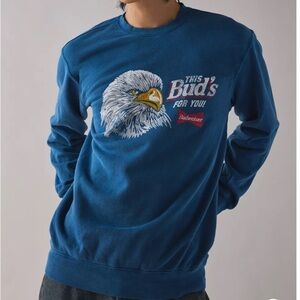 NWOT Urban Outfitters Budweiser Eagle Graphic Crew Neck Sweatshirt Size Medium